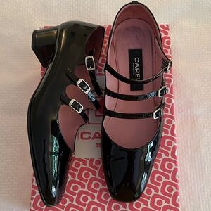 Carel Kina 40mm Patent Leather Pumps Sz 39
